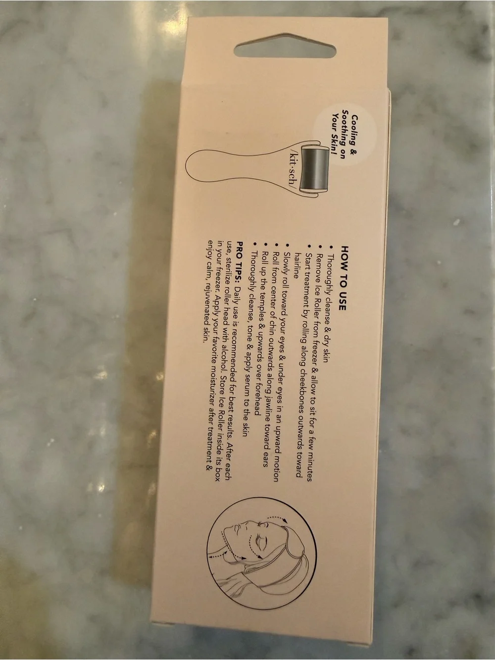 Kitsch Blush Pink Ice Roller Facial Cooling Tool